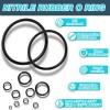 KEZE 400 Pcs Hydraulic O-Ring Flat Face Fittings 9 Size