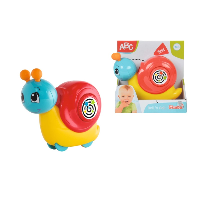 Simba 104010030 - ABC Press 'N Go Schnecke, Motorikspielzeug, 13
