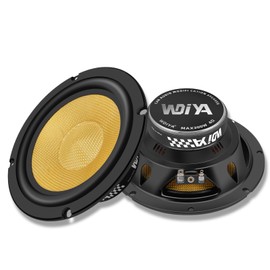 WDiYA Upgrade 6.5 Inch Car Speakers – 300W Peak Power, 4 Ohm, Glass Fiber Cone for Deep Bass & Clear Mid-Low Frequency – High Sensitivity Stereo, Shockproof – Professional Car Audio System
