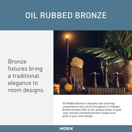 Moen Brantford Oil-Rubbed Bronze Posi-Temp Pressure Balancing Eco-Performance Bathtub Shower Trim Kit with Traditional Showerhead, Shower Handle, Arm, Tub Spout (Valve Required), T2153EPORB