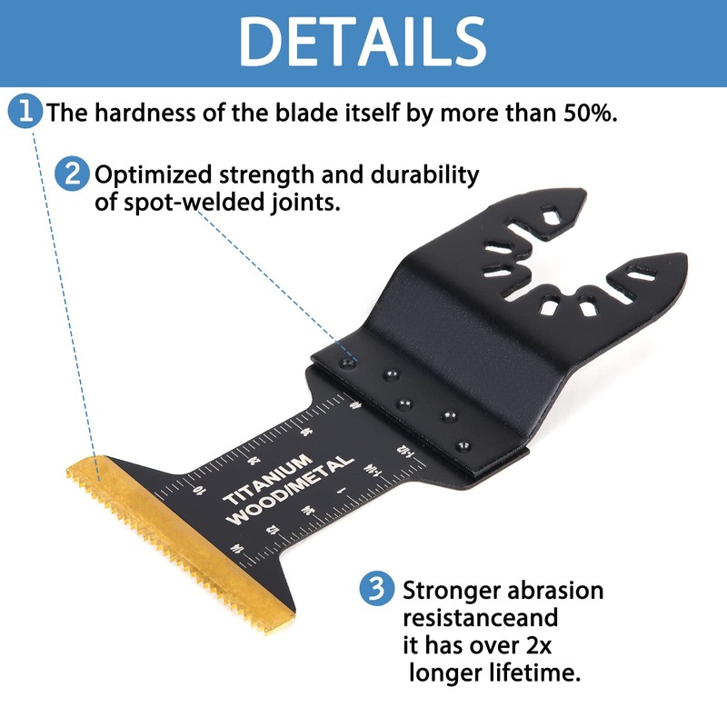 AIFICUT 20 Pcs Oscillating Saw Blades Universal Wood Plastics Metal