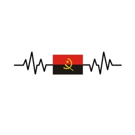 Angola Mirrors Home Decor Wall Art Stickers City Flag International Festival Self-Adhesive Wall Decal for Teen Room Classroom Party Furniture Vinyl 18in