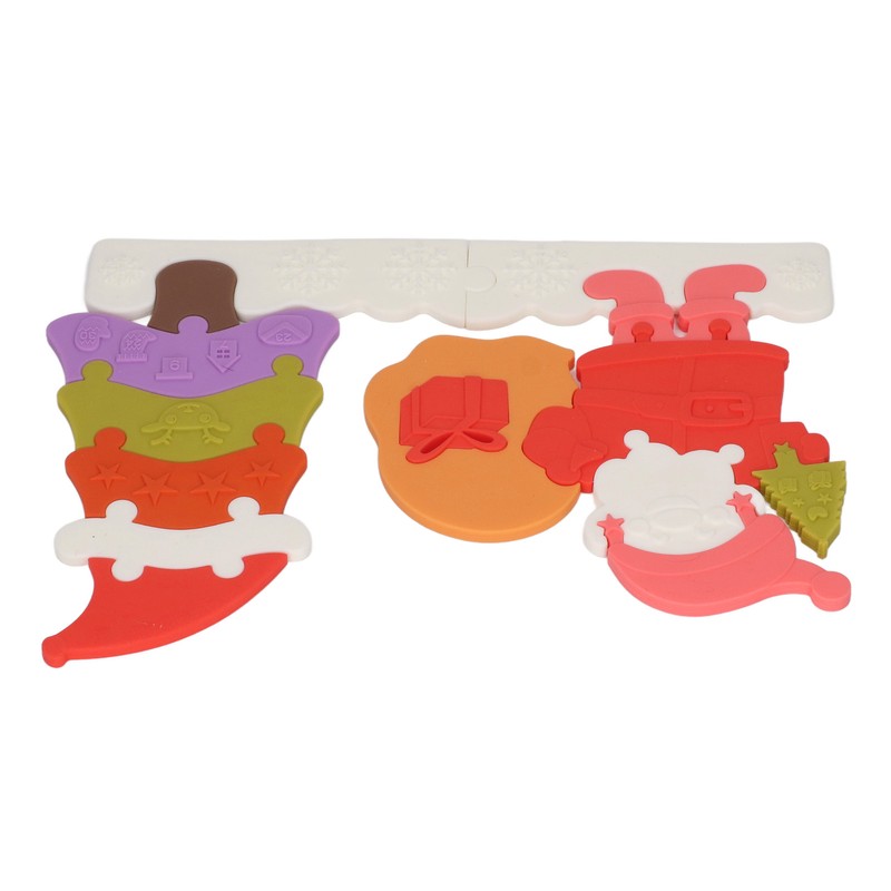 Christmas Jigsaw Puzzle Silicone Learning Educational Christmas Tree Puzzle Toy