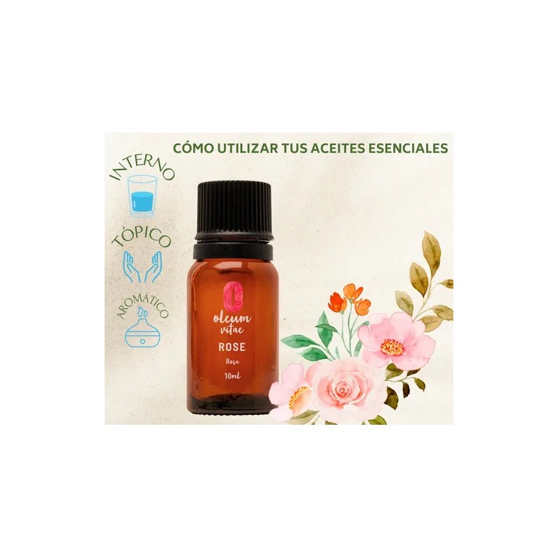 Aceite Esencial De Rosa 100% Puro Y Orgánico 10ml