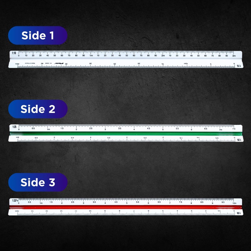 Scale Ruler 30 cm – Plastic Triangular Ruler – Scale