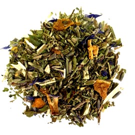 Nelson's Tea - Lavender Orange - Herbal Loose Leaf Tea - Caffeine Free - Orange peel, blue vervian, California poppy, lavender, catnip, cornflower, and basil (Sample 0.3 Oz)