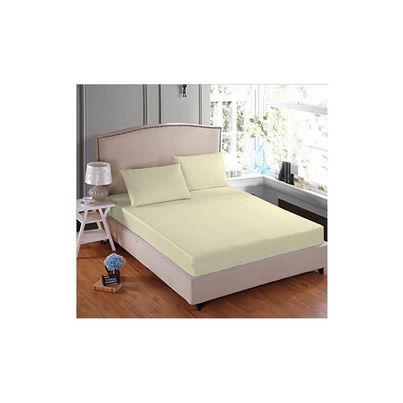 Easy Care Percale Poly Cotton Extra Deep Fitted Bed Sheet