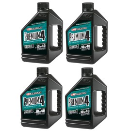 Maxima 4 Gallon Bottles Maxima Premium 4 10W-40 Mineral Motorcycle ATV Engine Oil