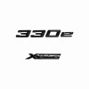 for 3 Series Gloss Black Emblem 330e+XDrive Number Letters Rear