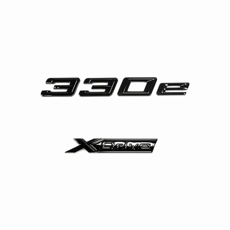 for 3 Series Gloss Black Emblem 330e+XDrive Number Letters Rear