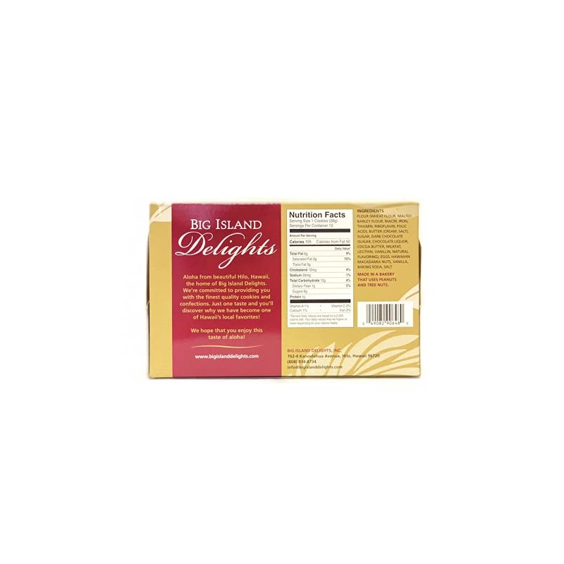 Delights Dark Chocolate Dipped Macadamia Shortbread - 10oz (283g)