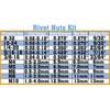 100pcs Carbon Steel Metric M5 Rivet Nuts Threaded Rivet Insert