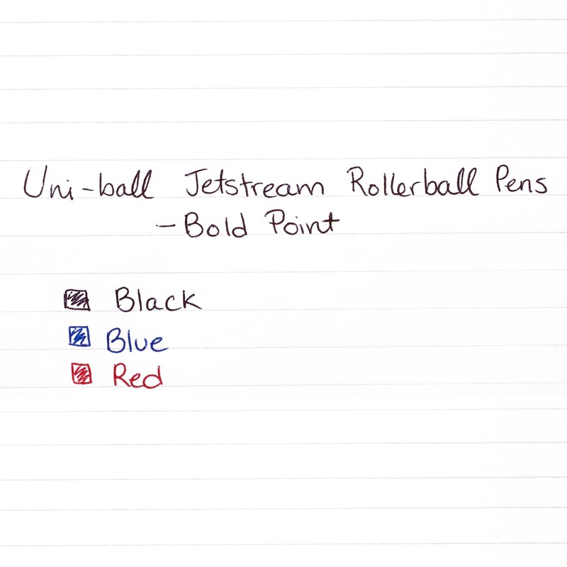 uni-ball Jetstream Ballpoint Pens, Bold Point (1.0mm), Black, 3 Count