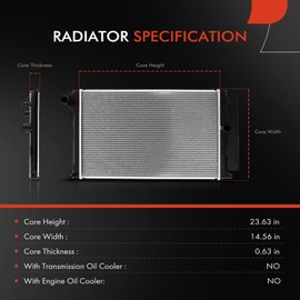 A-Premium Engine Coolant Radiator Compatible with Toyota Corolla iM 2017-2018 & Scion iM 2016 1.8L, Replace# 1640022160