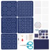 ORIGACH 5 Set Sashiko Coaster Kit, Japanese Traditional Sewing Kit,