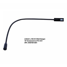 Littlite 18X-HI 18 inch High Intensity Gooseneck Lamp with 3-Pin XLR Connector
