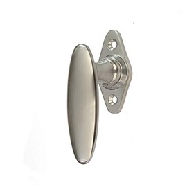 Antikas - Window Olive in matt nickel-plated brass - Window handle - 10.0 x 4.8 cm