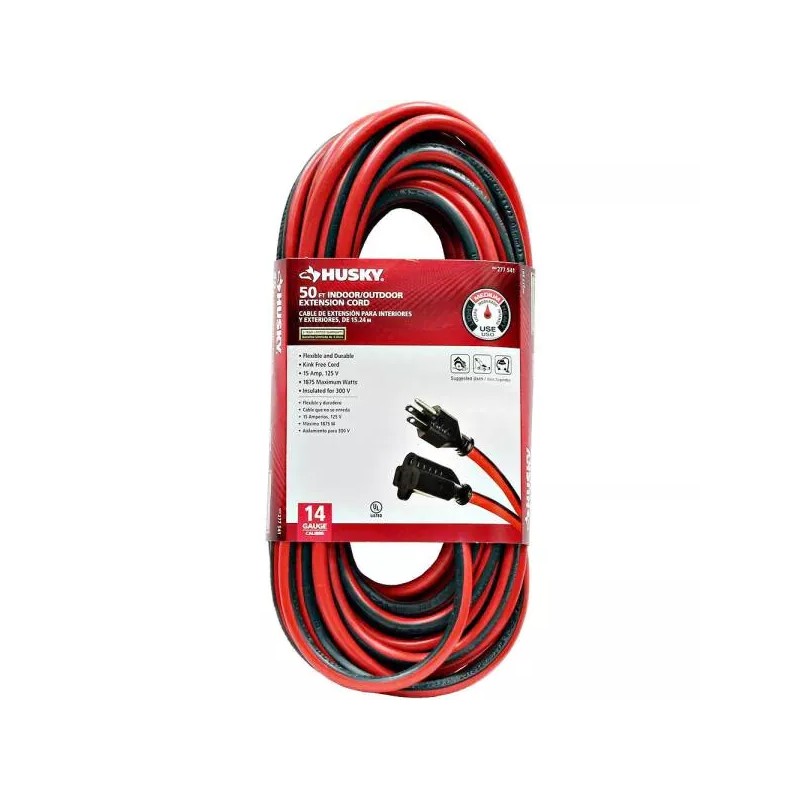 Husky 50 ft indoor/outdoor extension cord 14 guage