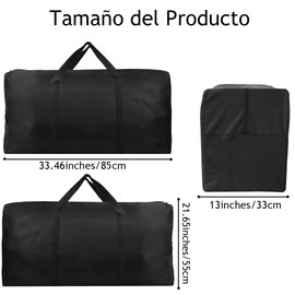 Bolsa de Almacenamiento Grande 1 Unidad, Duffle Bag para Mudanza, Caja con Cremallera y Asas Reforzadas, Ideal para Ropa, Juguetes, Colchas y Sábanas