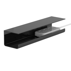 Under Desk Cable Management Tray Reduce Clutter Durability Punch Free Under Desk Power Strip Organizer Black