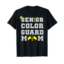 Senior 2026 Color Guard Mom Marching Band Yellow Women T-Shirt