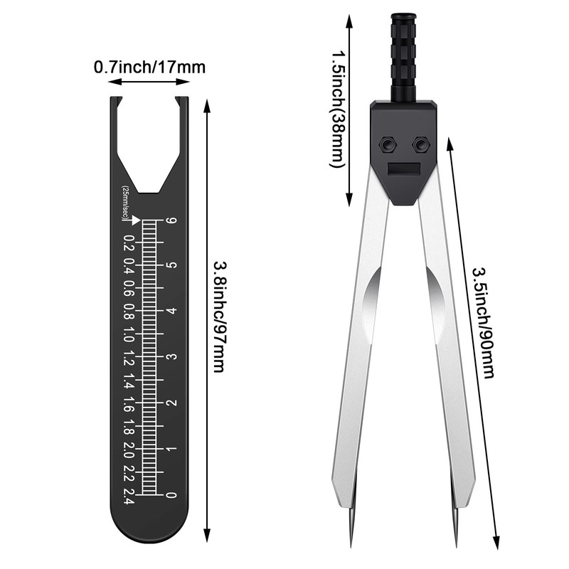 EKG Caliper ECG Calipers Measuring Tool with Ruler Electrocardiogram Drafting