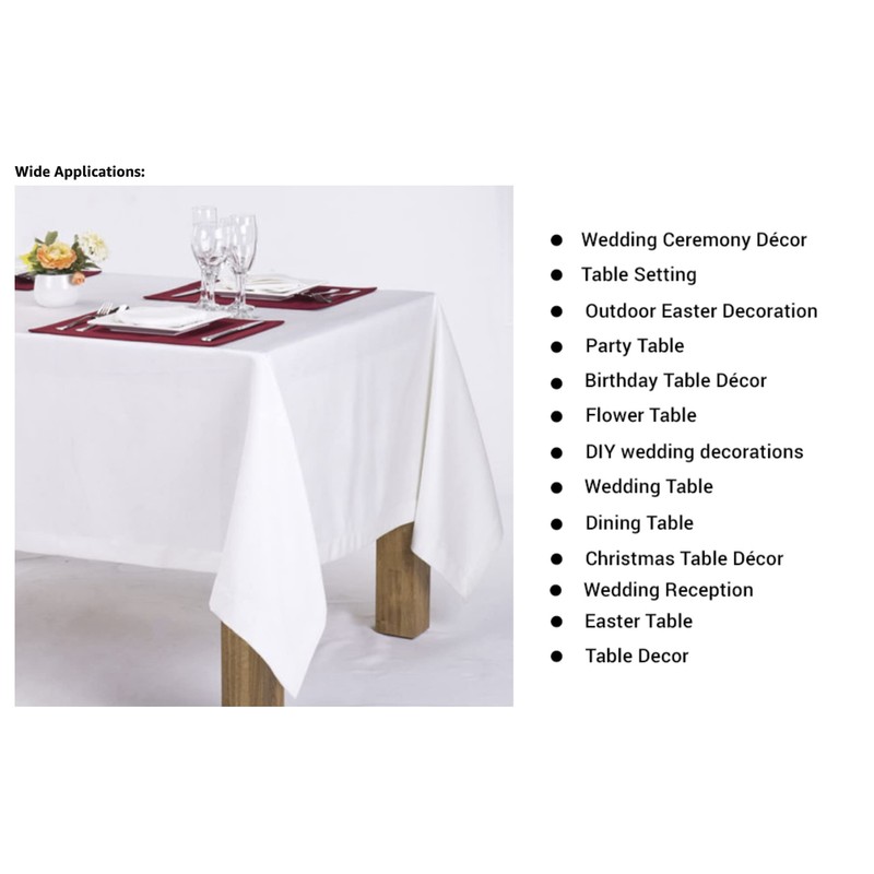 AK TRADING CO. 60 x 102-Inch Rectangular Polyester Tablecloth -