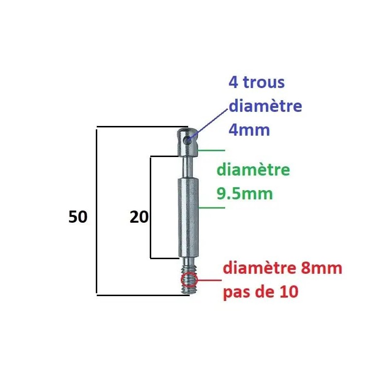 cyclingcolors 2 x Bed Screws M8 x 50 mm +