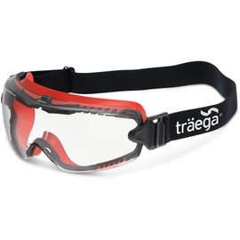 Traega CONZA KN Rated Indirect Vent Premium Comfort Safety Goggles & Strap Anti-Fog Anti-Scratch - Clear
