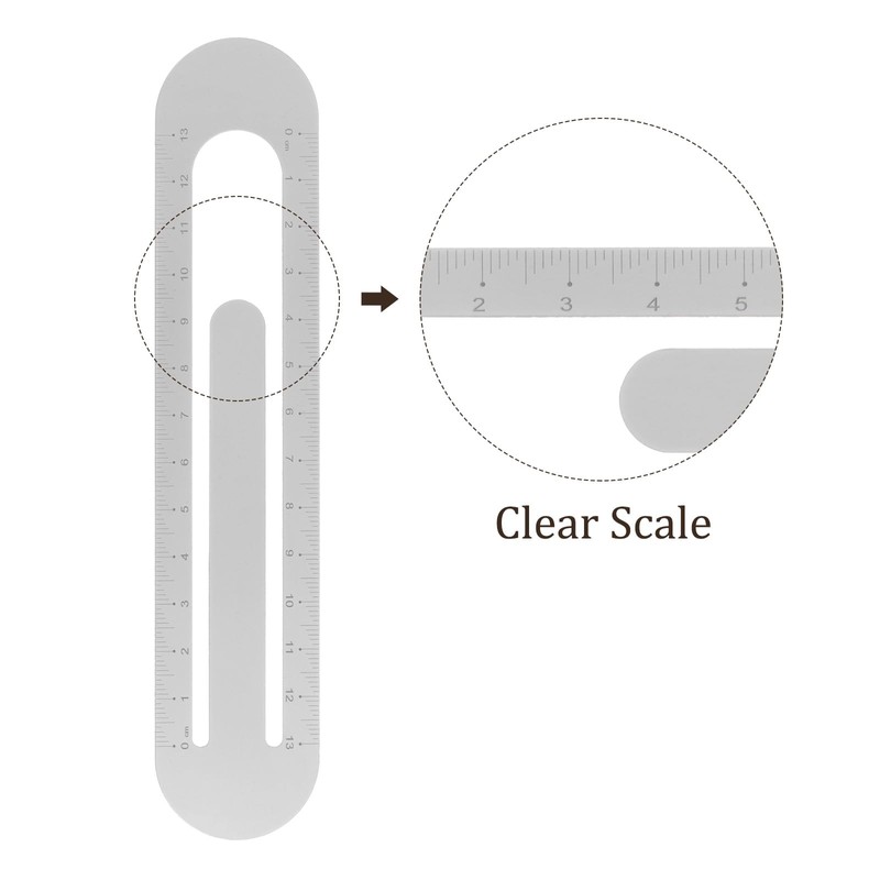 Kozelo Metric Straight Ruler - [13cm] Aluminum Scales on Both