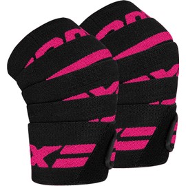 RDX Knee Bandages, Strength Training, Fitness, Approved IPL USPA, 200 cm Long Elastic Knee Wraps Pair with Velcro Fastening, Deadlifts, Bodybuilding, Weightlifting, Strength Sports, Powerlifting,