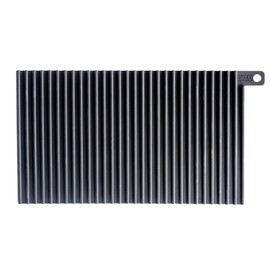 RSVP International Silicone Dual Use Sink Mat/Hot Pad, 12x7", Black