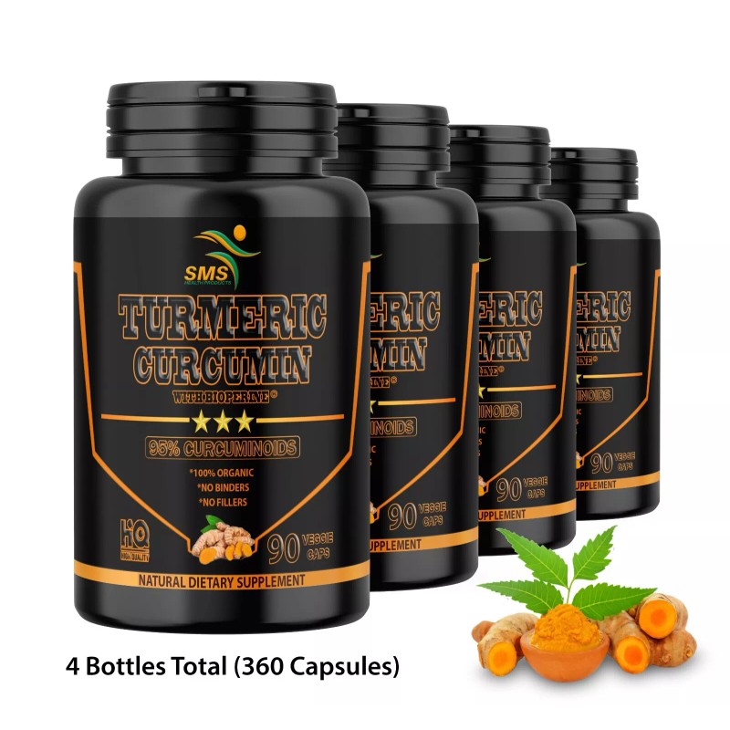 SMS TURMERIC 95% CURCUMIN 10,000mg EXTRACT TUMERIC BLACK PEPPER ANTIOXIDANT