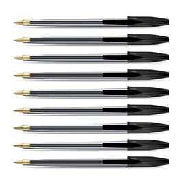 G4GADGET Nice Style Pack of 25 - Medium Tip Fluent Smooth Writing Black Biro Ballpoint Pens