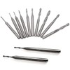 10PCS Ball Nose Twist End Mill Carbide End Mill Set