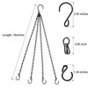 Heybe 16 inch Hanging Basket Chains 4 Point,3 Pack Thicker