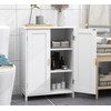 TaoHFE White Bathroom Storage Cabinet,Bathroom Cabinets Freestanding with 2 Doors,Towel
