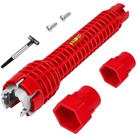 Multifunction Faucet & Sink Installer Wrench Plumbing Tool Water Pipe Spanner for Toilet Bowl/Sink/Bathroom/Kitchen Plumbing and more,Repair and Installation Tools (8-in-1)