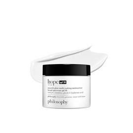 philosophy hope in a jar smooth-glow multi-tasking face moisturizer + spf 30 - with pro-vitamin P, glycolic acid & hyaluronic acid - provides deep & long-lasting hydration - 2 fl oz