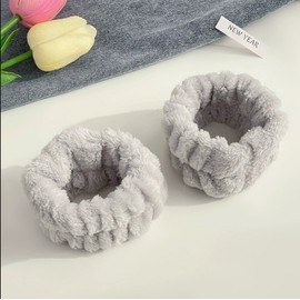Gray Face Wash Wristband Wristband Hairband Headband Wristband Wrist Protector Cleansing Bath Supplies Bathroom Supplies Style Band Gray 3ea