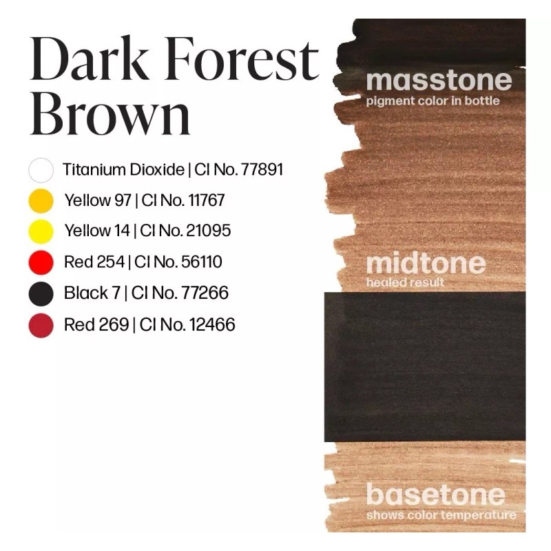 Permablend Dark Forest Brown Pigmento Microblading Cejas