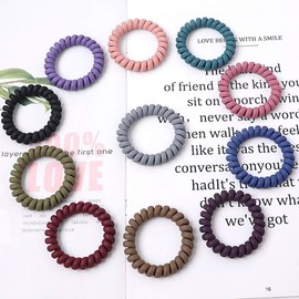 WHITE FANG ZA060 Hair Rubber Twist Adult Stylish Cute Hair Accessory (01: Black)