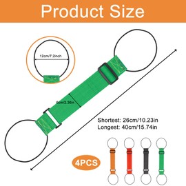 Elastic Fastening Belt for Luggage, 4 Pcs Portable Travel Suitcase Straps, Elastic Rope Binding Strap, Adjustable Elastic Fastening Belt for Securing Luggage Bags(4 Colors)