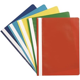 Q-Connect KF01464 File Folder A4 Polypropylene Pack of 5 Assorted Colours