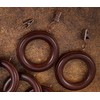 20 Pack Wooden Drapery Curtain Rod Rings with Clips 3