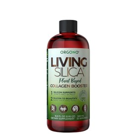 Living Silica - Potenciador de colágeno a base de plantas | Refuerzo de colágeno vegano | Apoya la producción saludable de colágeno y elastina para apoyo de articulaciones y huesos, piel brillante, cabello fuerte y uñas, 500 ml