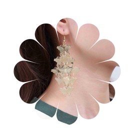 Allereyae Vintage Butterfly Drop Earrings Tribal Totem Drop Earrings Butterfly Dangle Earrings Gold Butterfly Earrings Jewelry for Women (Gold)