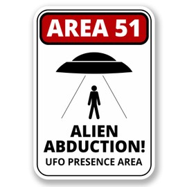 2 x 10cm Area 51 Alien Abduction Vinyl Sticker Laptop Car UFO Nevada USA #6423 (7cm Wide x 10cm Tall)