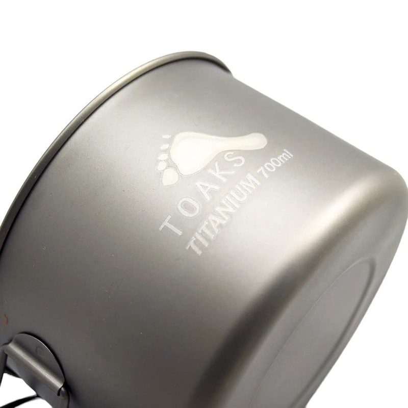 TOAKS POT-700-D115-L Titanium Pot, 23.6 fl oz (700 ml), Super
