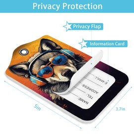 LARTSFRO Gamer Game Dog Luggage Tags for Suitcases, Luggage Tag, Backpack Tags for Boys, Back to School, Game Gifts 2 Pack Travel Luggage Tag, Teen Game Gifts Suitcase Tags, Traveling Accessories